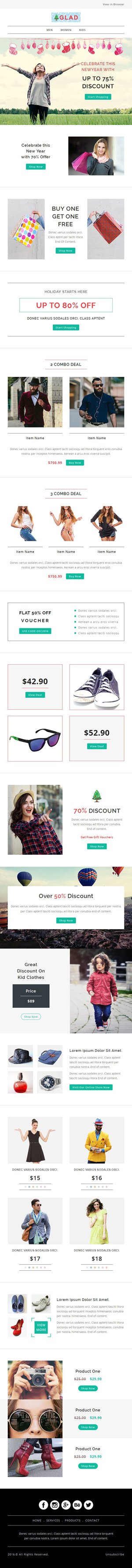 Glad and business multipurpose responsive email template